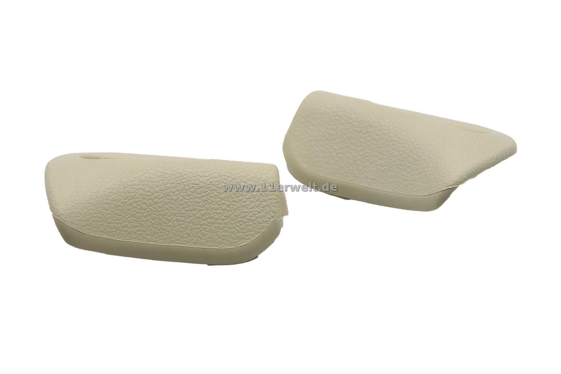 Zierkappen / Abdeckung für den Halter der Sonnenblende Mercedes R129, A124 und W124 Cabrio creme