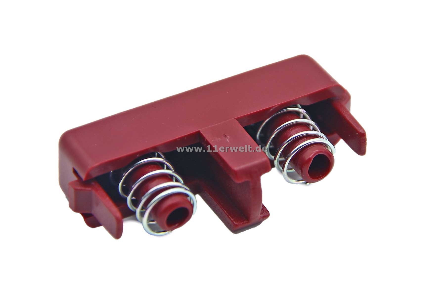 Entriegelungsknopf - Side Push Button Mittelkonsole Mercedes SL R129 in burgund rot inkl. 2 Federn zum Austausch