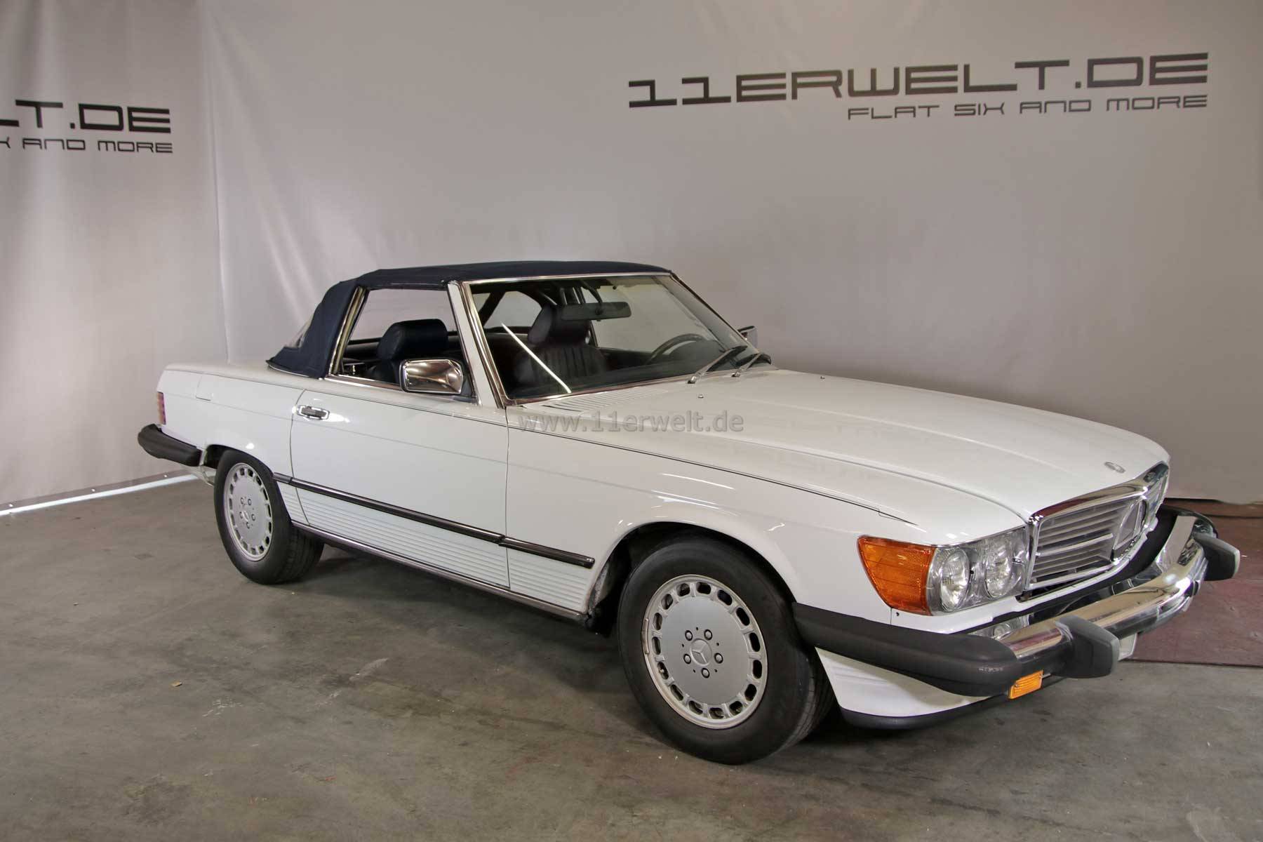 ++VERKAUFT++ Mercedes 560SL weiß mit blauem Leder