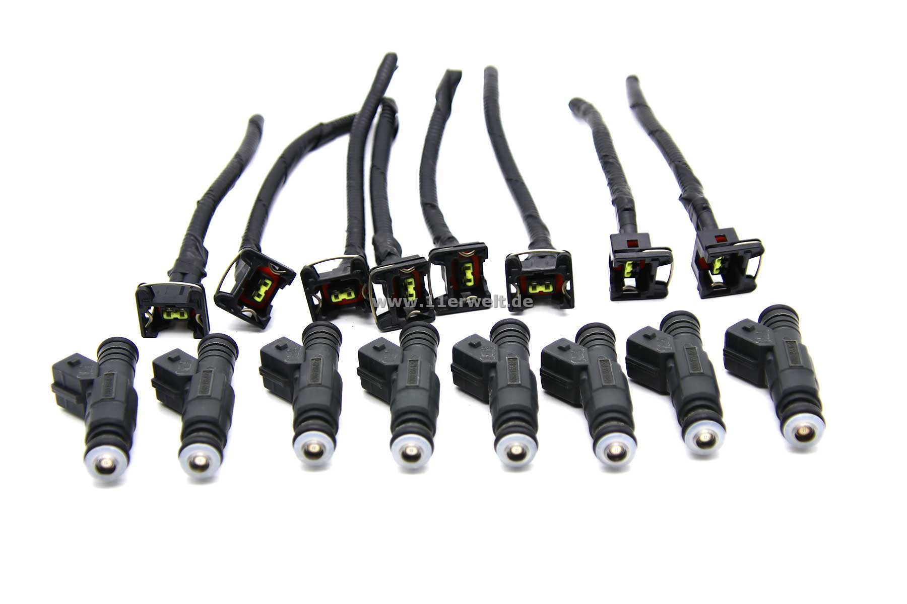 8 Stück Injektor Einspritzventil für Mercedes W124, R129, W140, W202 und W210 inkl. Stecker
