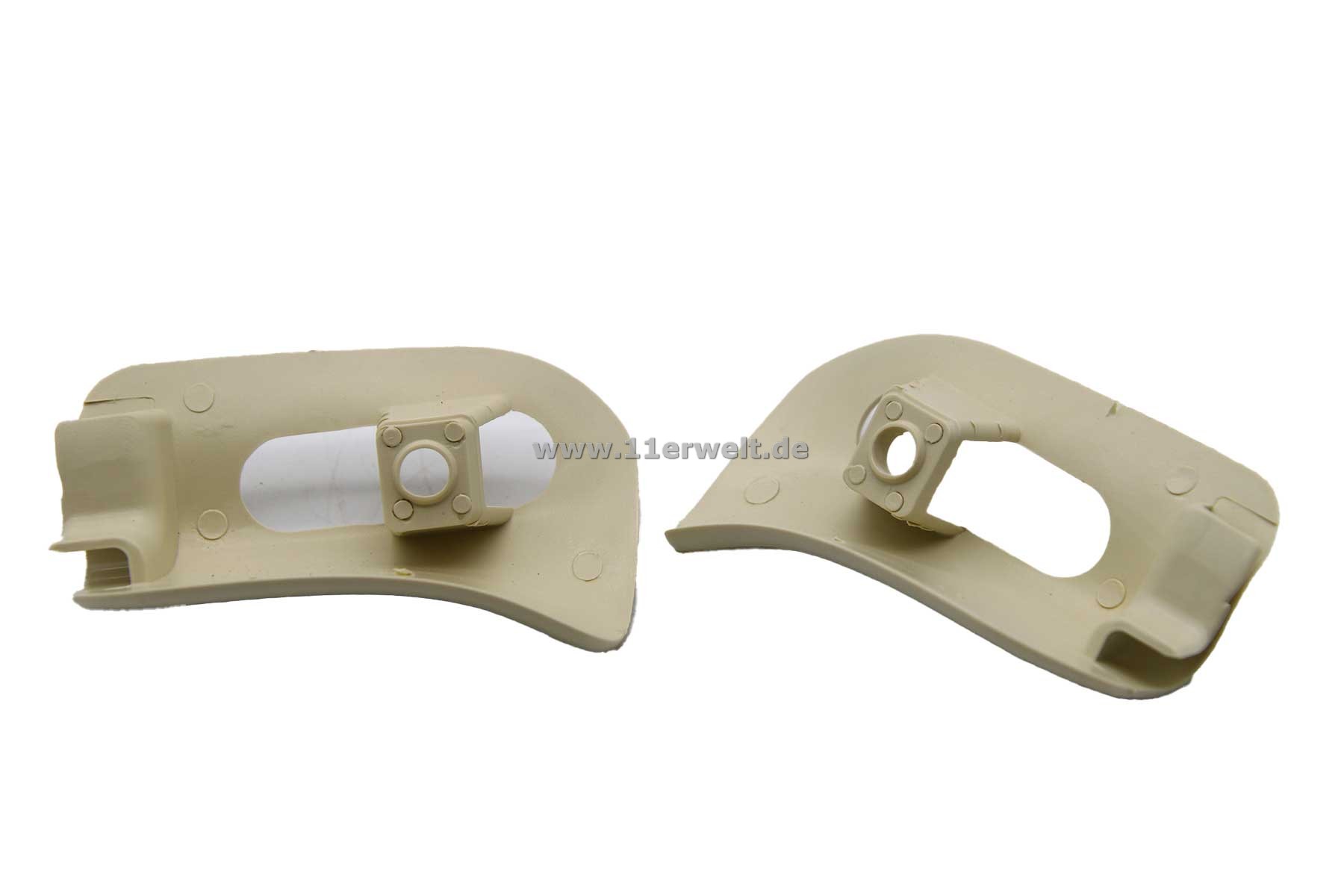 Zierkappen / Abdeckung für den Halter der Sonnenblende Mercedes R129, A124 und W124 Cabrio creme