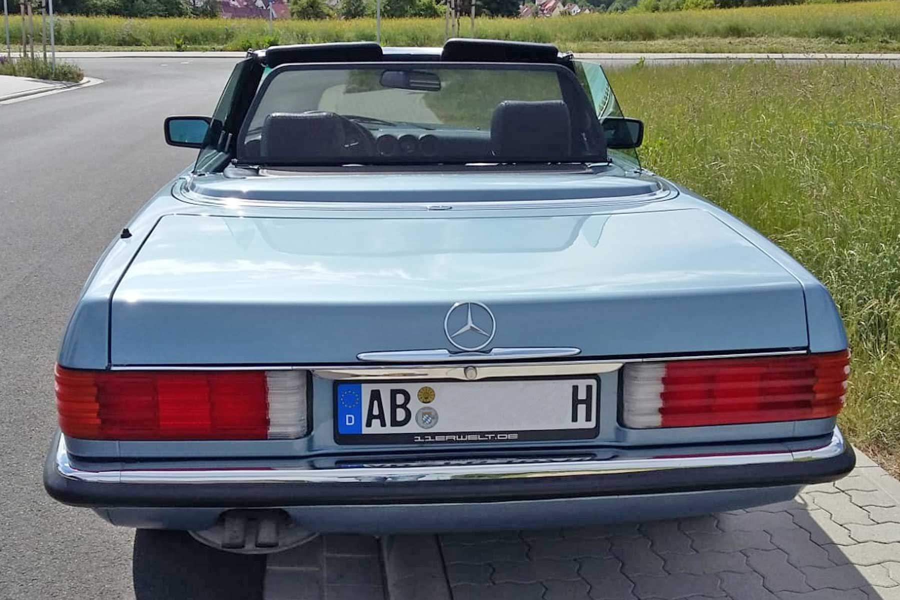 Stoßstangen Set aus Edelstahl für Mercedes R107 SL Vorne und Hinten