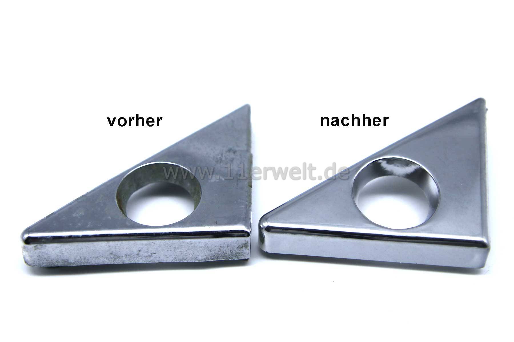1 Set Chrom Spiegeldreieck Spiegelabdeckung Mercedes SL R107 W107 rechts und links