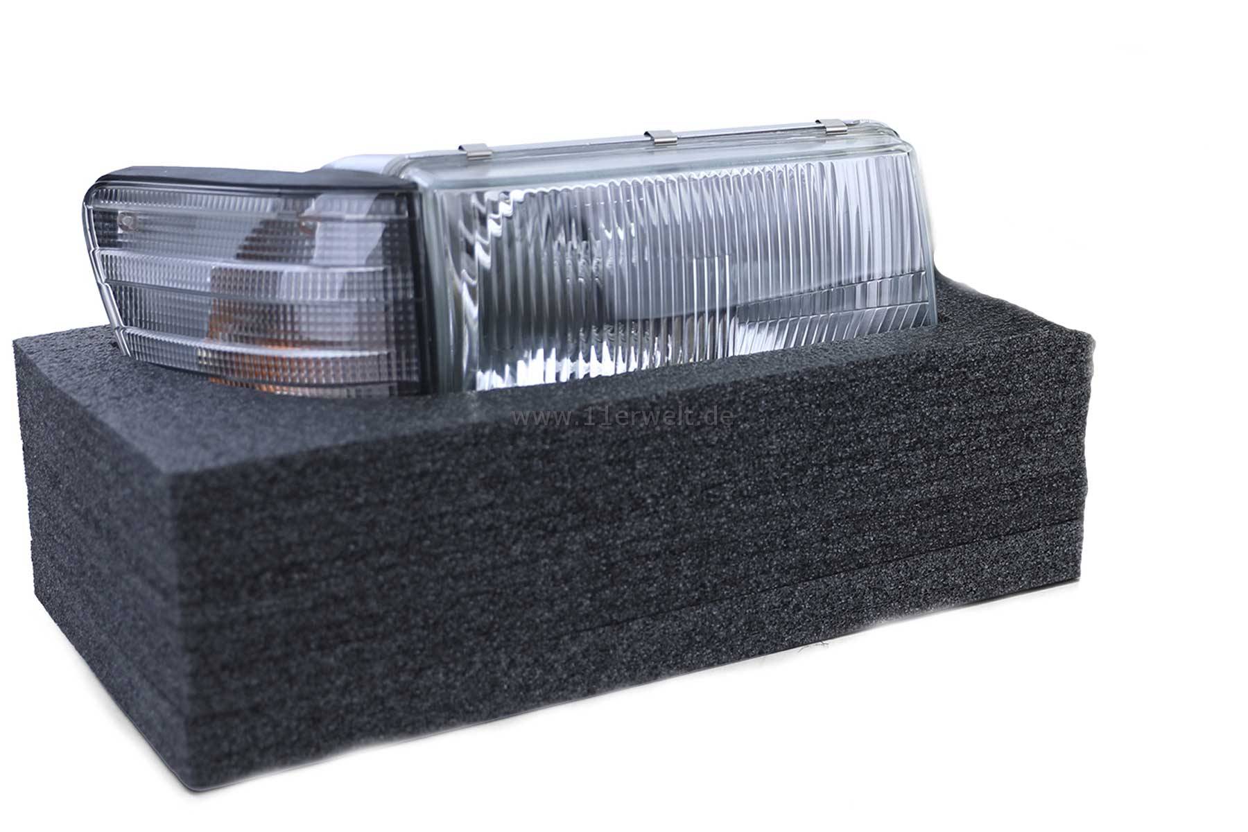 Satz Scheinwerfer zur Umrüstung von US Modellen auf die EU Version. Weiße Blinker