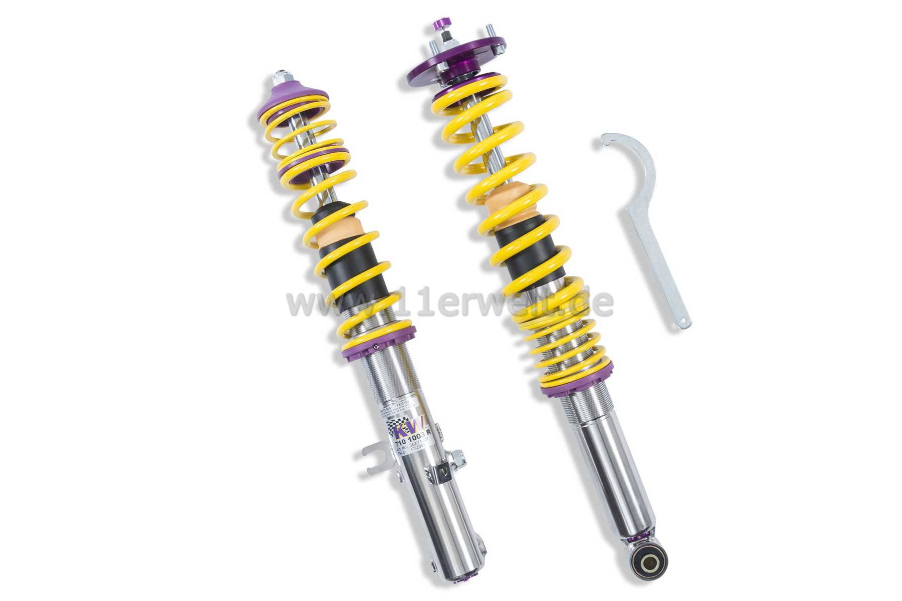 Sportfahrwerk KW V3 inox für Porsche 964 3.6 Carrera 4 11/90 bis 05/94