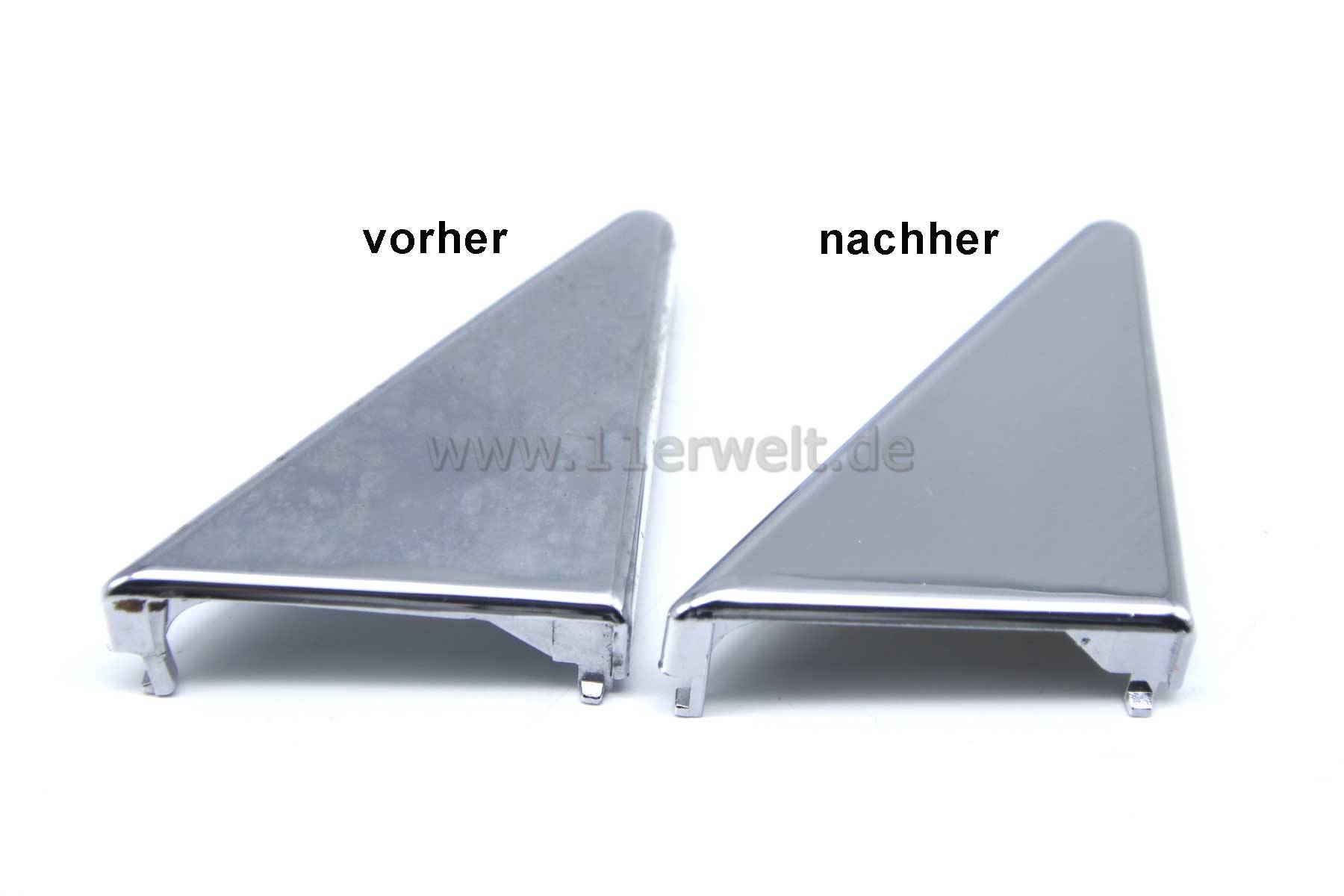1 Set Chrom Spiegeldreieck Spiegelabdeckung Mercedes SL R107 W107 rechts und links