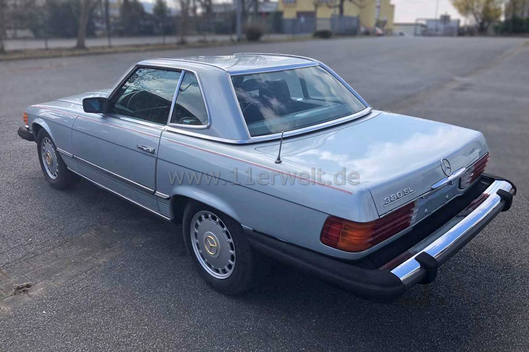 Mercedes 380SL silber, Leder Burgund zum Restaurieren