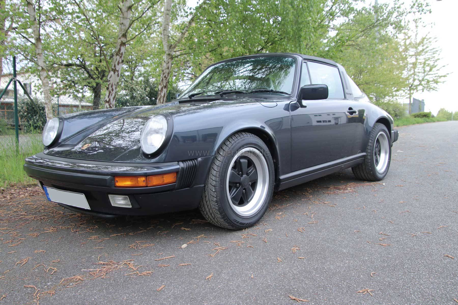 Felgen 5 Speiche 7 x 17", ähnlich Fuchs Felgen für Porsche 911, mattschwarz/glanzgedreht