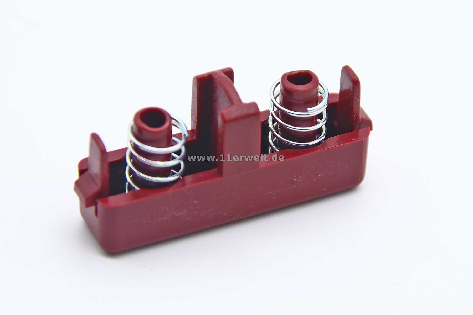 Entriegelungsknopf - Side Push Button Mittelkonsole Mercedes SL R129 in burgund rot inkl. 2 Federn zum Austausch