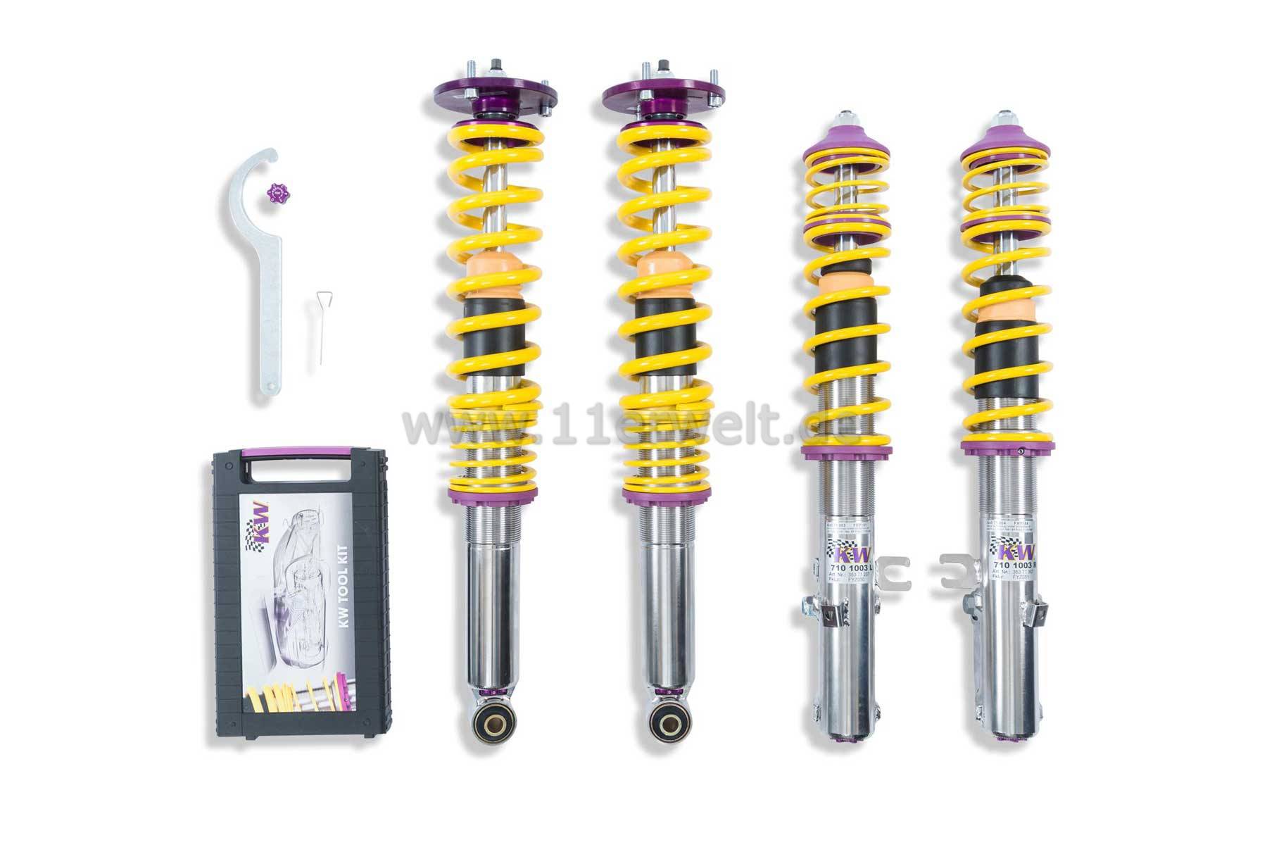 Sportfahrwerk KW V3 inox für Porsche 964 3.6 Carrera 4 11/90 bis 05/94