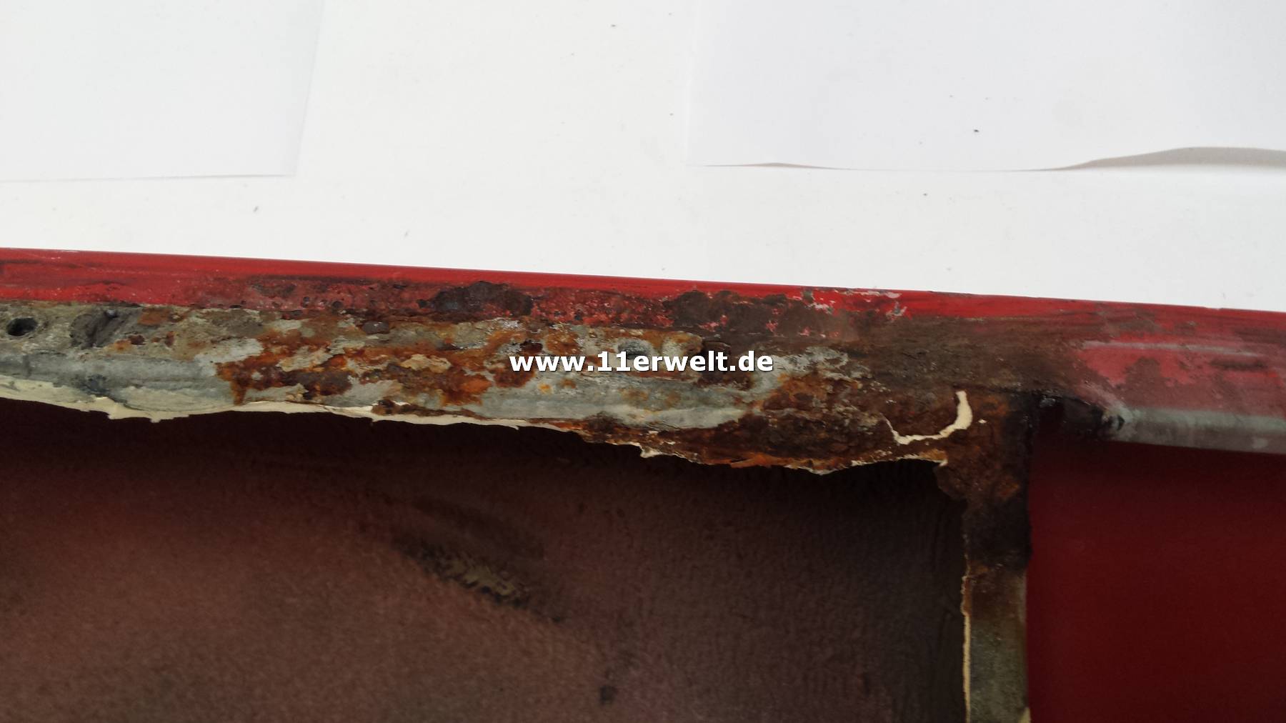 Original Porsche 964 Kotflügel rechts, rot