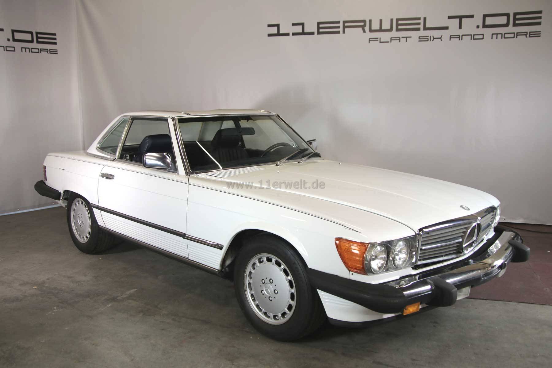 ++VERKAUFT++ Mercedes 560SL weiß mit blauem Leder