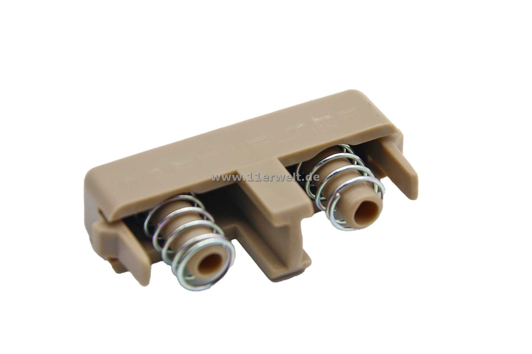 Entriegelungsknopf - Side Push Button Mittelkonsole Mercedes SL R129 in pergament inkl. 2 Federn zum Austausch