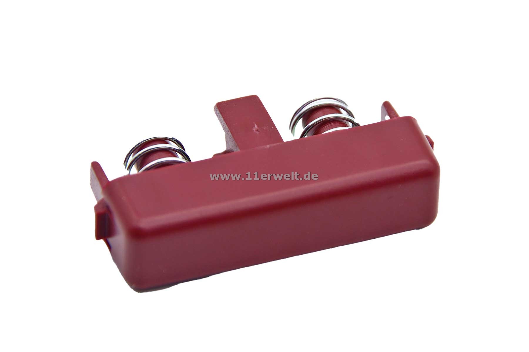 Entriegelungsknopf - Side Push Button Mittelkonsole Mercedes SL R129 in burgund rot inkl. 2 Federn zum Austausch