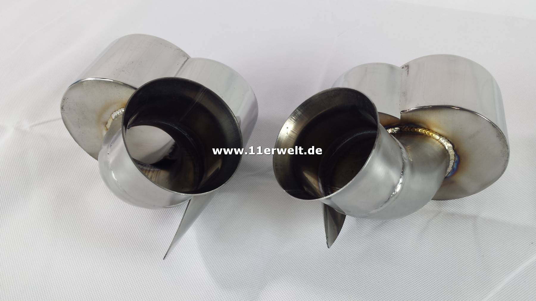 Endrohrsatz für Porsche 996 im Turbo Look