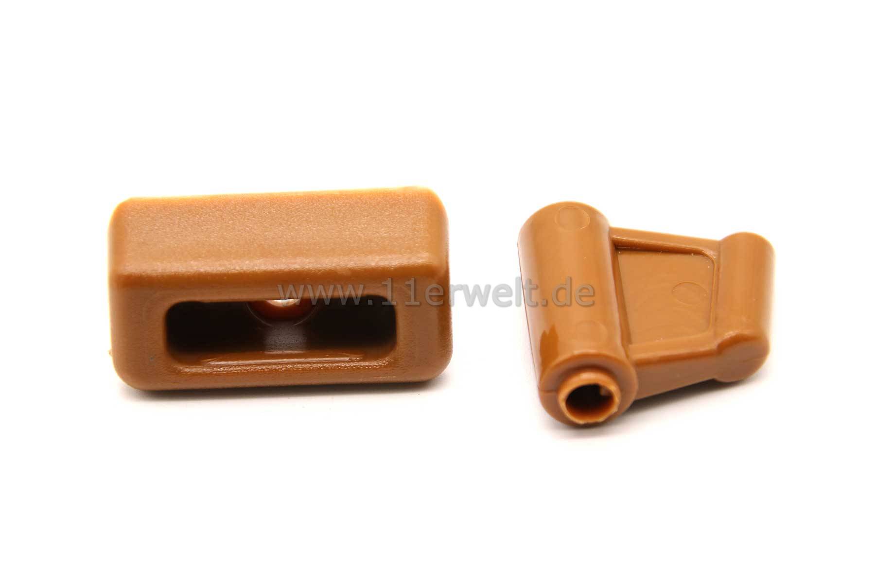 Halter - Clips zur Befestigung der Sonnenblende Mercedes R107 tabak