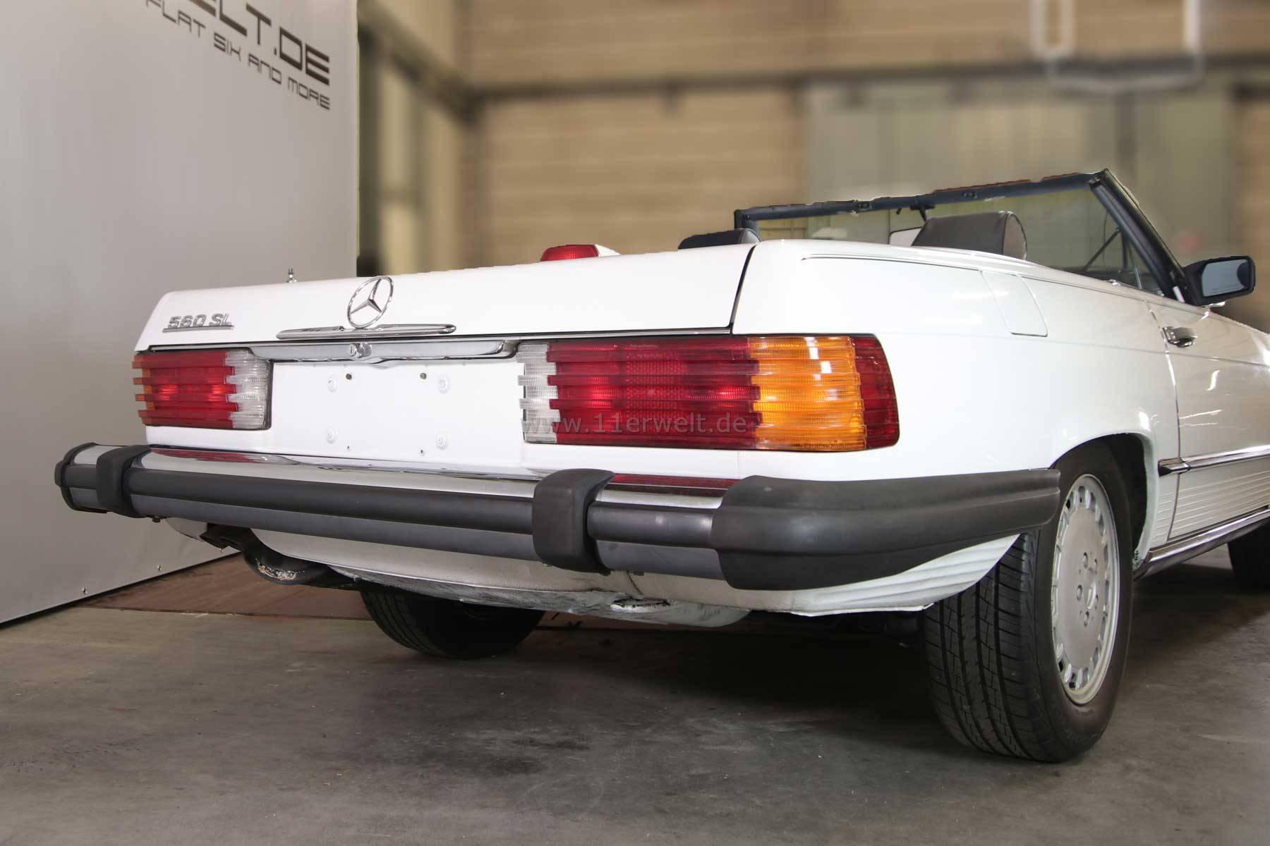 ++VERKAUFT++ Mercedes 560SL weiß mit blauem Leder
