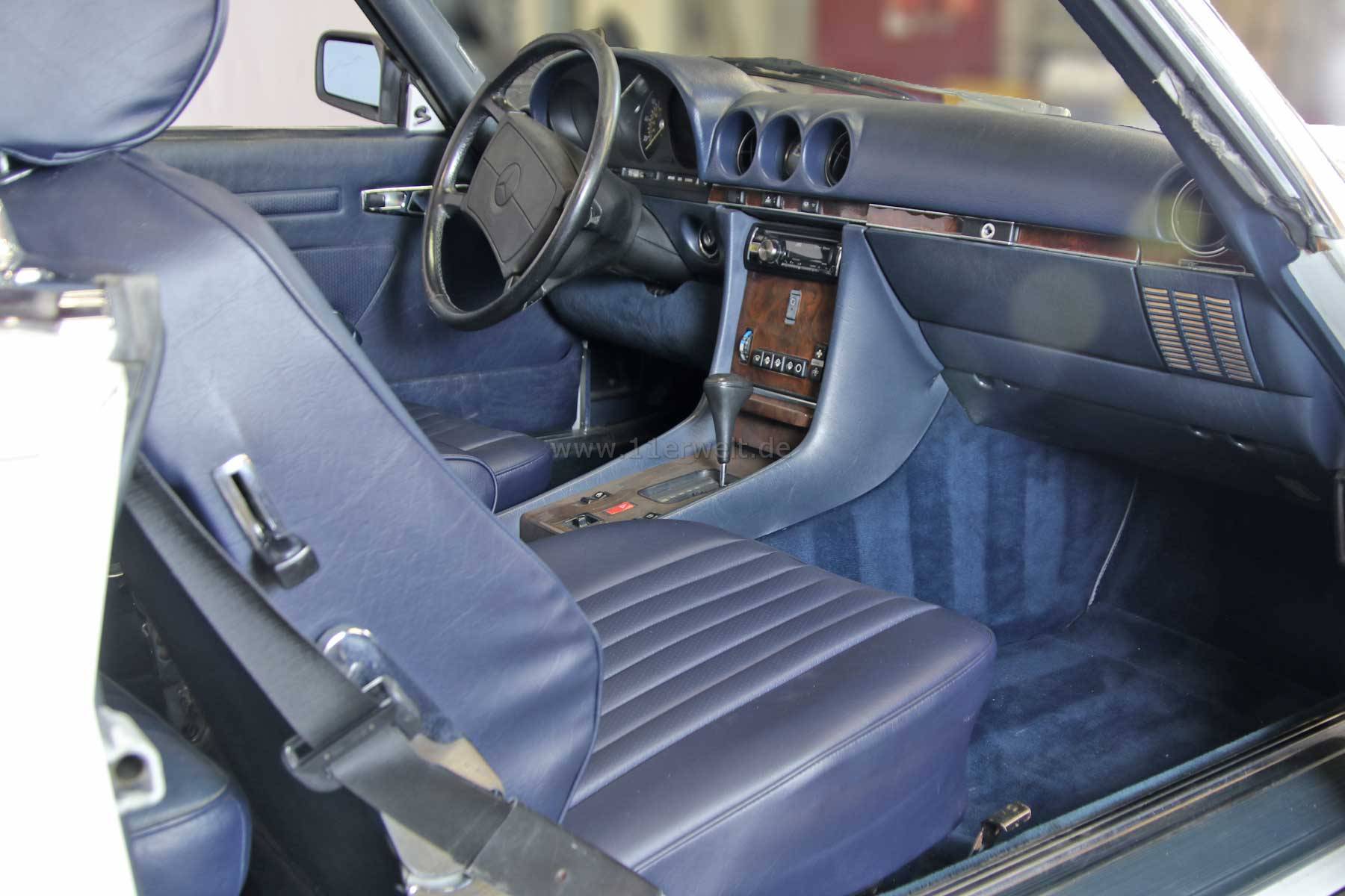 ++VERKAUFT++ Mercedes 560SL weiß mit blauem Leder