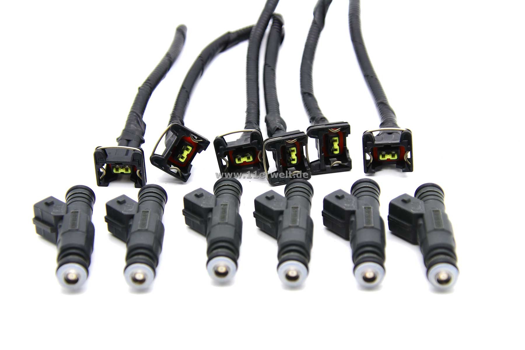 6 Stück Injektor Einspritzventil für Mercedes W124, R129, W140, W202 und W210 inkl. Stecker
