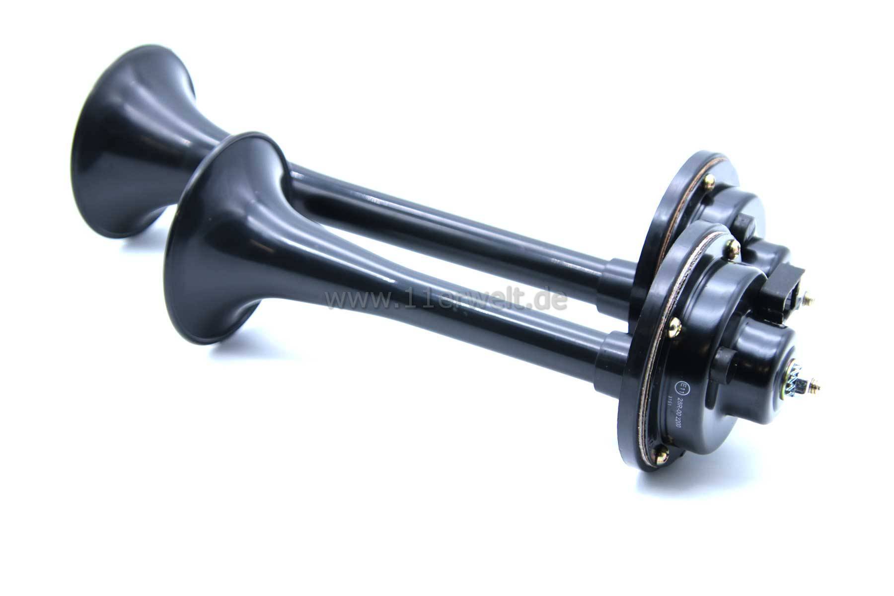 Hupen Hochton und Tiefton Horn im Set für Porsche 911, 964, 993 und 928