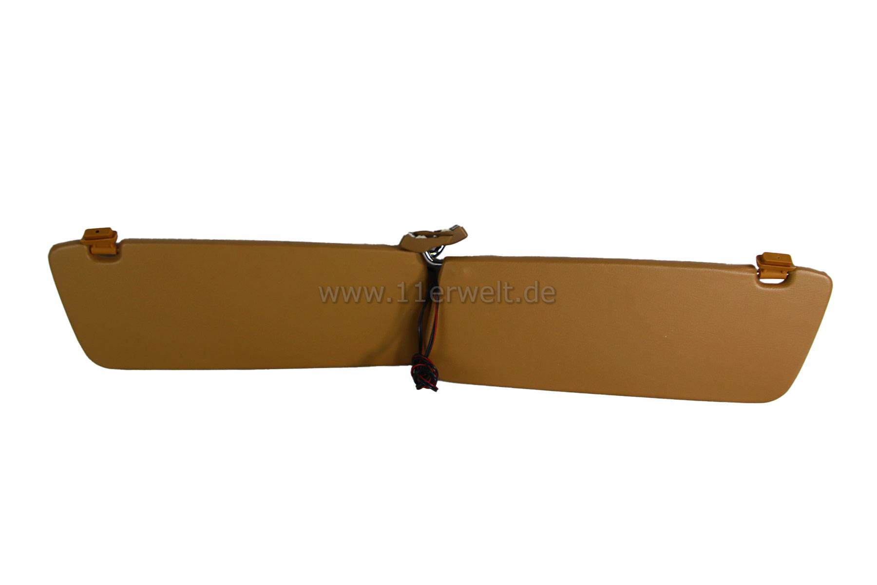 Sonnenblenden Mercedes R107 mit beleuchtetem Make Up Spiegel im Set palomino