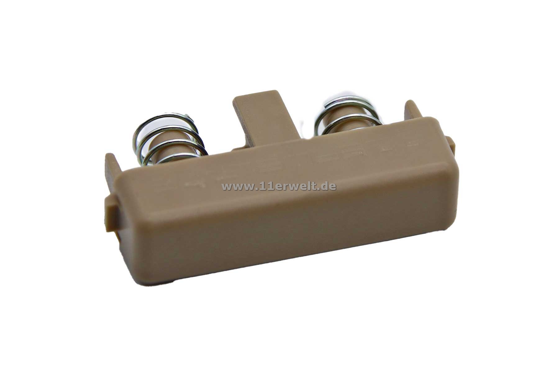 Entriegelungsknopf - Side Push Button Mittelkonsole Mercedes SL R129 in pergament inkl. 2 Federn zum Austausch