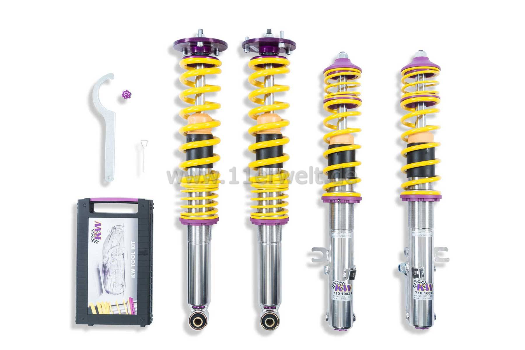 Sportfahrwerk KW V3 inox für Porsche 964 3.6 Carrera 12/88 bis 11/90