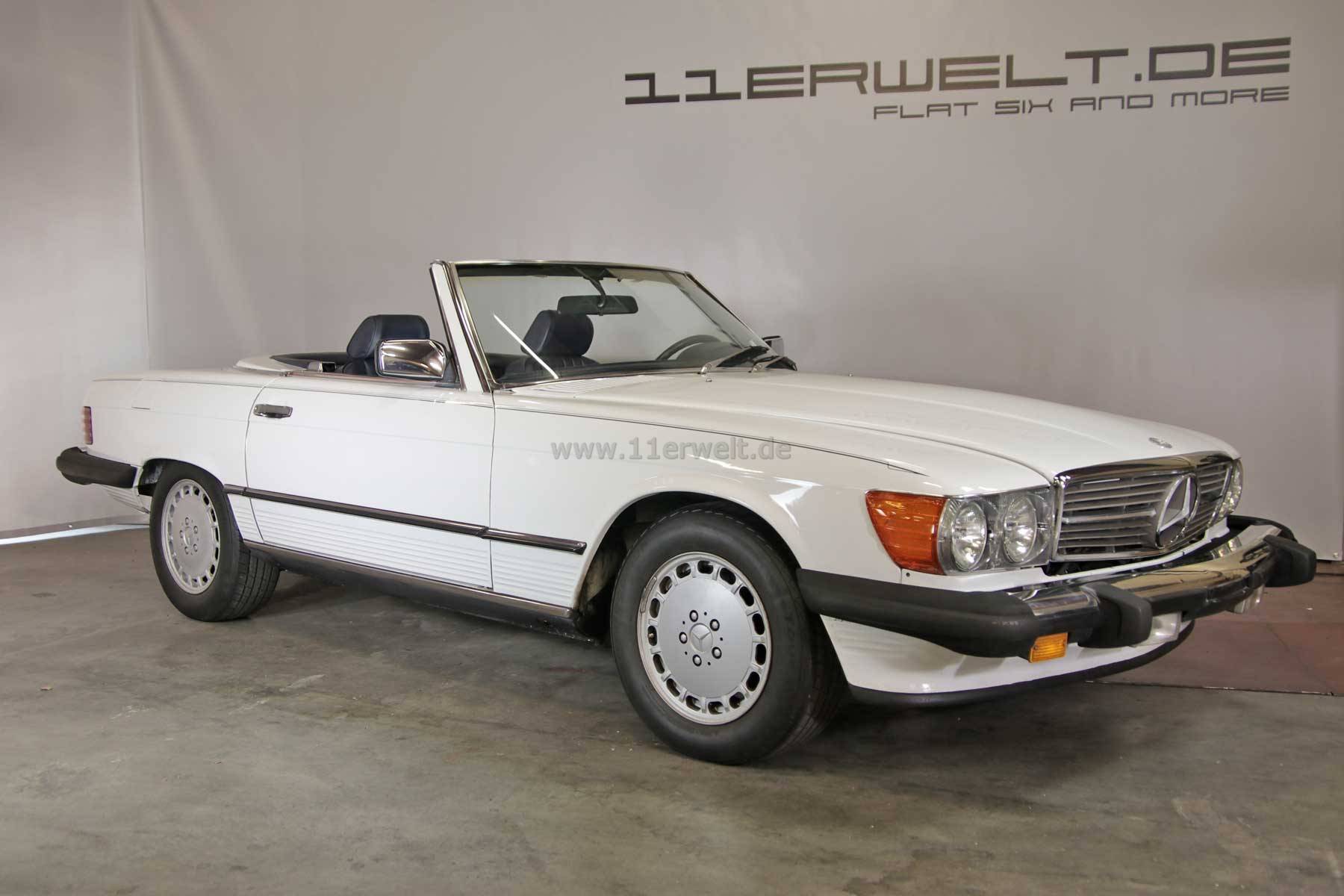 ++VERKAUFT++ Mercedes 560SL weiß mit blauem Leder