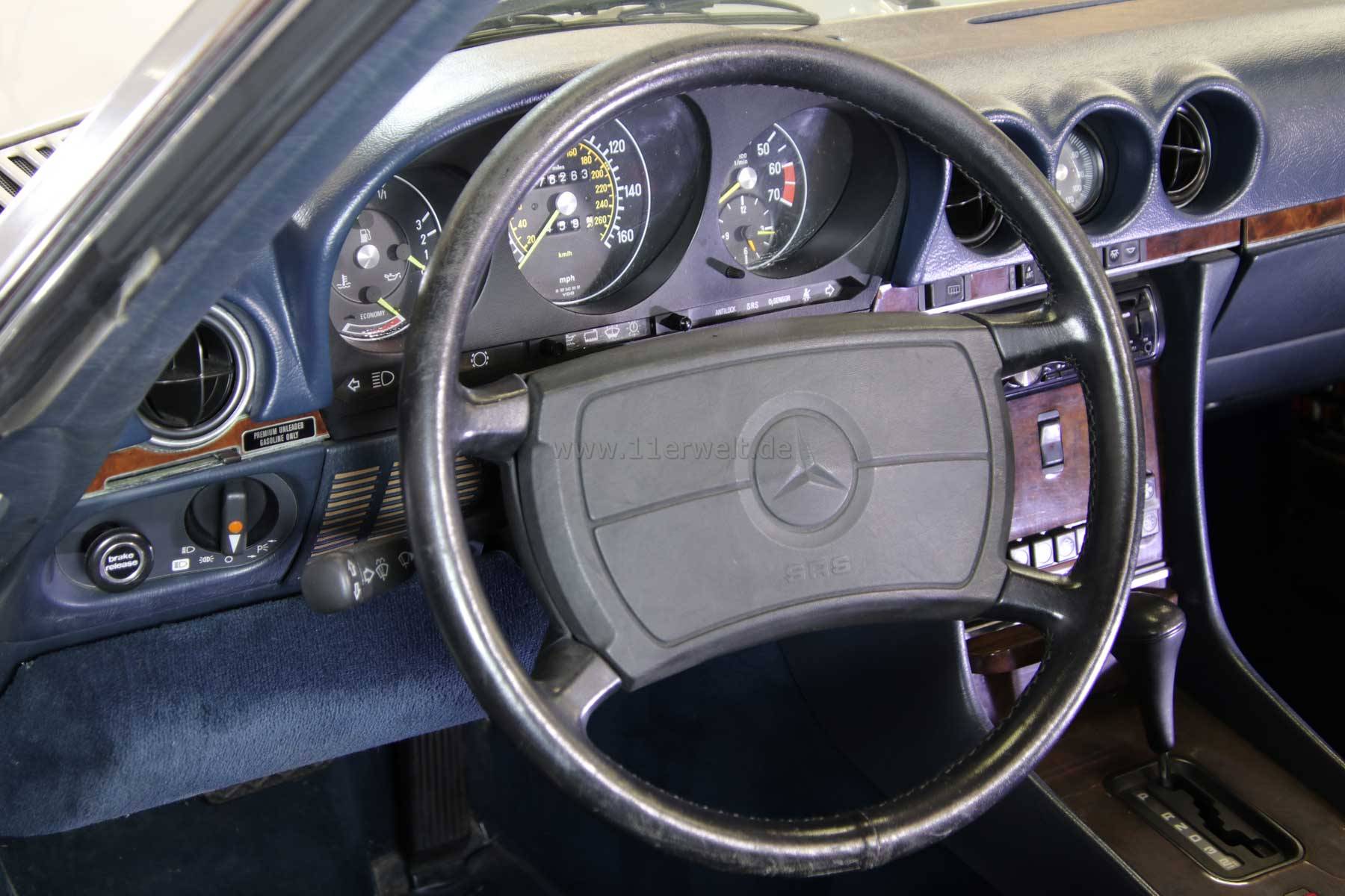 ++VERKAUFT++ Mercedes 560SL weiß mit blauem Leder