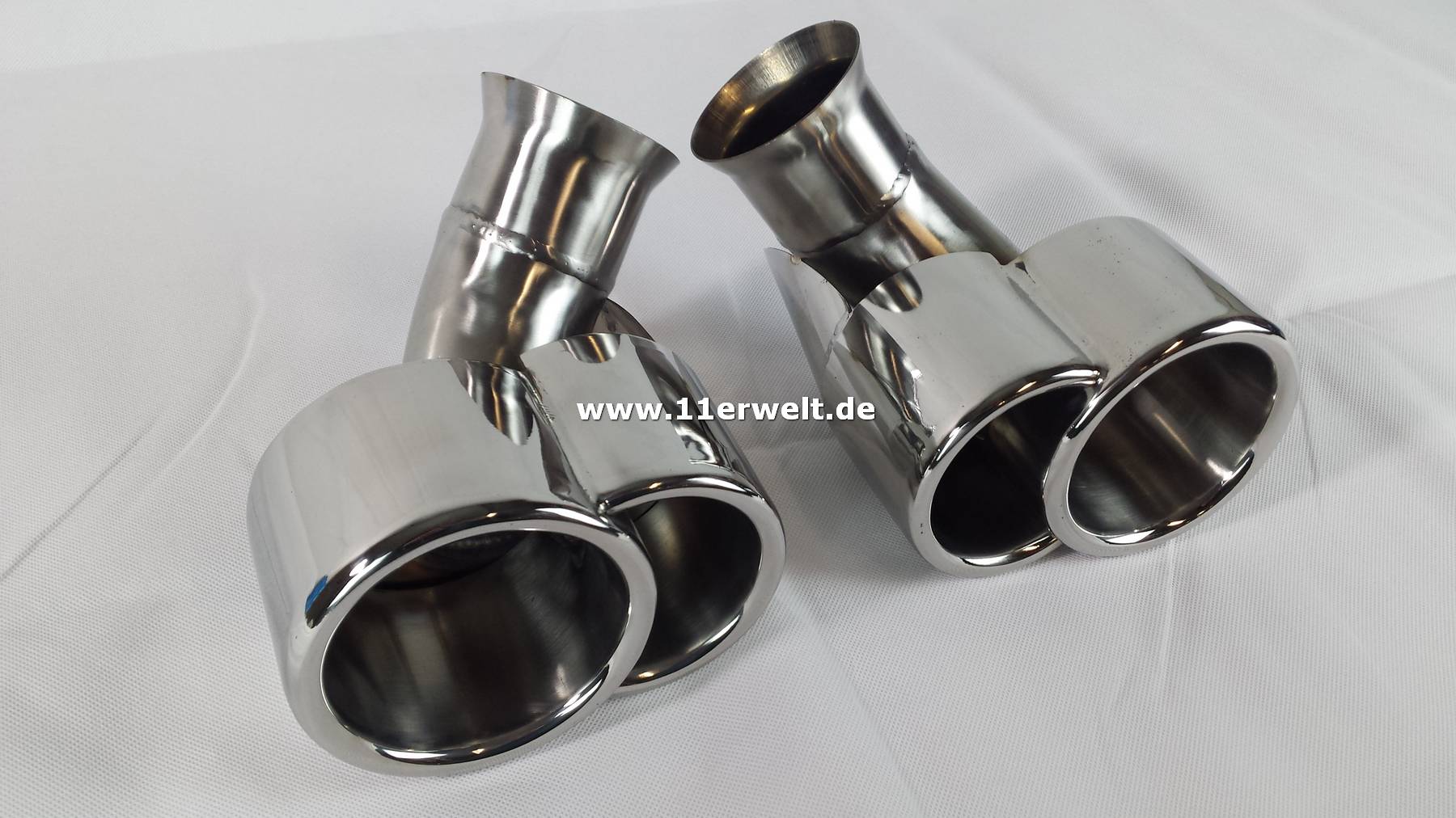 Endrohrsatz für Porsche 996 im Turbo Look
