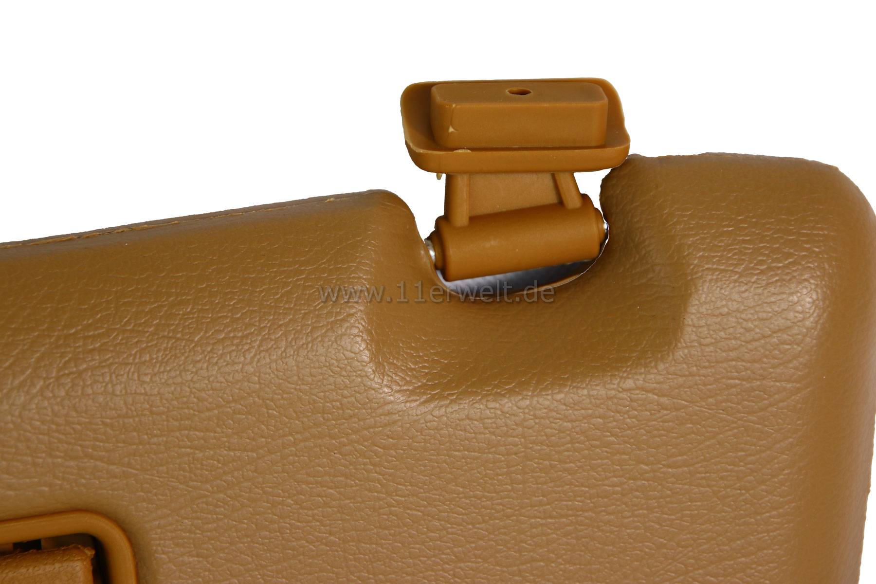 Sonnenblenden Mercedes R107 mit beleuchtetem Make Up Spiegel im Set palomino